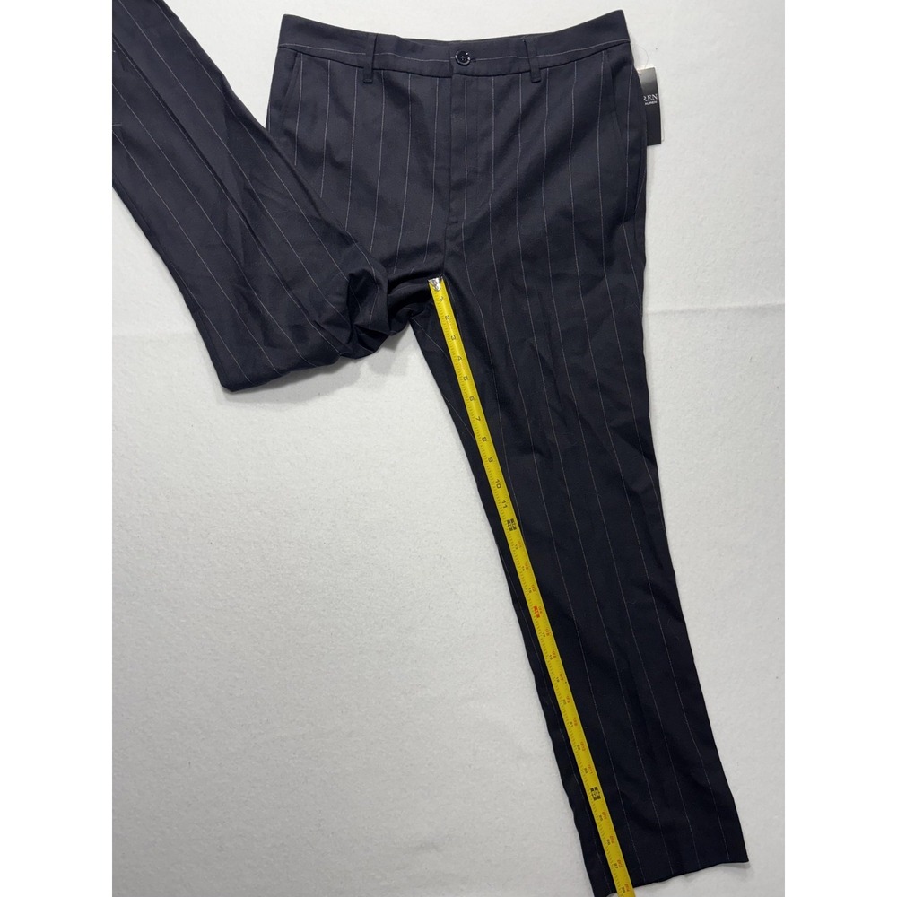 Lauren Ralph Lauren Dress Pants Womens 12 Black Pinstripe Straight Leg Twill - Picture 11 of 15
